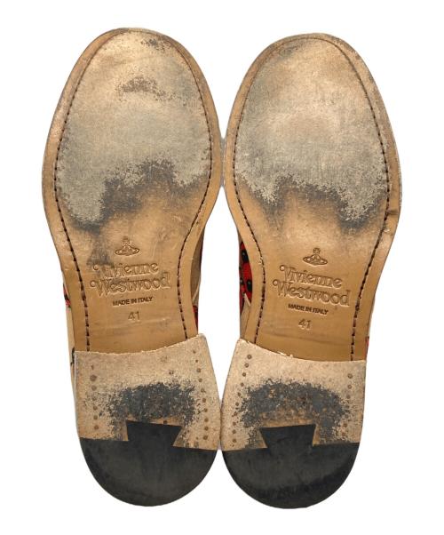 Vivienne Westwood（ヴィヴィアンウエストウッド）Vivienne Westwood (ヴィヴィアンウエストウッド) てんとう虫ダービーシューズ ベージュ サイズ:41の古着・服飾アイテム