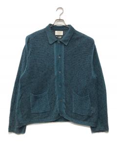 中古・古着通販】NKNIT (ンニット) flower motif KNIT shirt ネイビー
