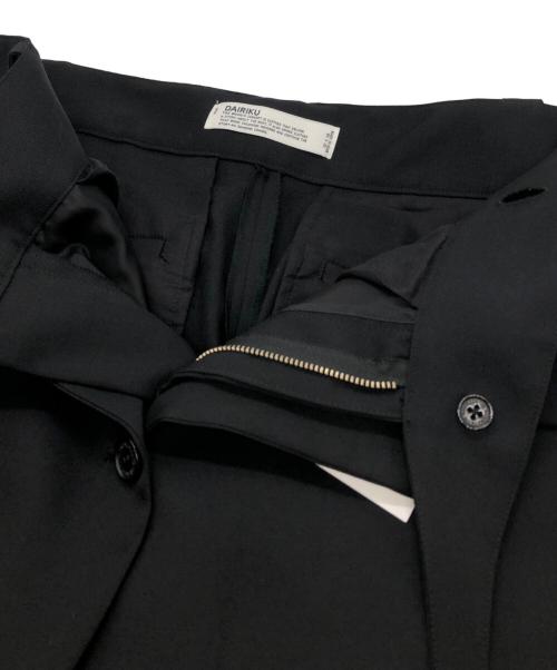 DAIRIKU（ダイリク）DAIRIKU (ダイリク) tailored hem layered high west wide slacks ブラック サイズ:Mの古着・服飾アイテム