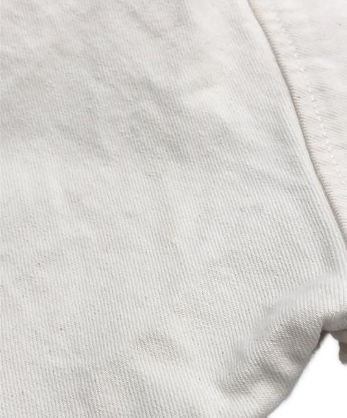 PRADA（プラダ）PRADA (プラダ) プレートセルビッチデニムクロップドブラウス ホワイト サイズ:36の古着・服飾アイテム