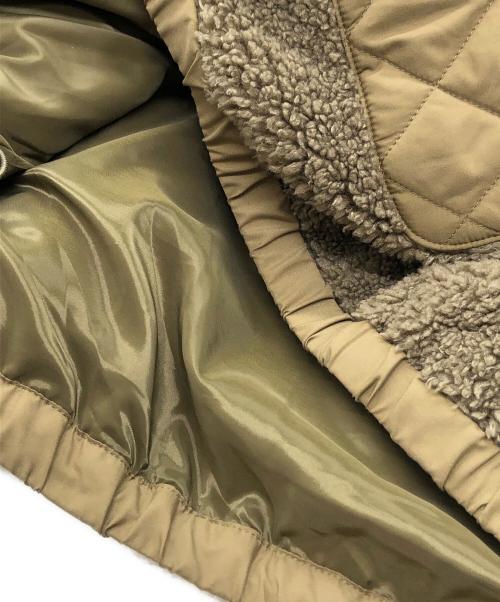 LACOSTE（ラコステ）LACOSTE (ラコステ) リブニットスタンドカラーボアジャケット ベージュ サイズ:40の古着・服飾アイテム