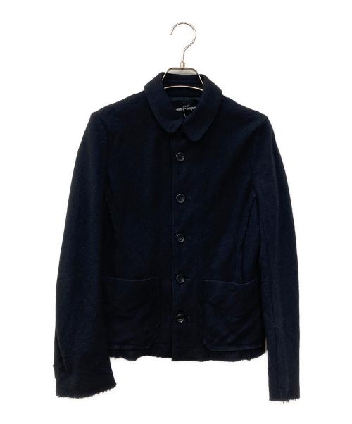 tricot COMME des GARCONS（トリココムデギャルソン）tricot COMME des GARCONS (トリココムデギャルソン) 丸襟カットオフジャケット ブラック サイズ:Sの古着・服飾アイテム