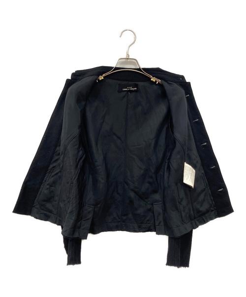 tricot COMME des GARCONS（トリココムデギャルソン）tricot COMME des GARCONS (トリココムデギャルソン) 丸襟カットオフジャケット ブラック サイズ:Sの古着・服飾アイテム