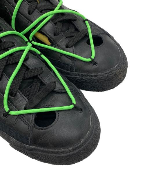 NIKE（ナイキ）NIKE (ナイキ) Off-White (オフホワイト) Blazer Low Black and Electro Green ブラック サイズ:28cmの古着・服飾アイテム