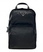 PRADAプラダ）の古着「Re-Nylon xサフィアーノレザーワンショルダーバックパック」｜ブラック