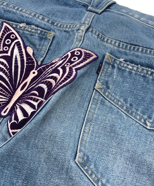 Needles（ニードルズ）Needles (ニードルズ) ASSORTEDPATCHESSTRAIGHT JEAN インディゴ サイズ:Mの古着・服飾アイテム