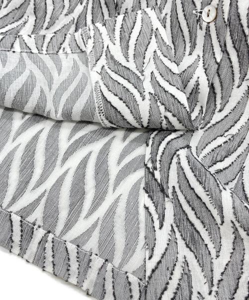 mizuiro-ind（ミズイロインド）mizuiro-ind (ミズイロインド) カットジャガードハーフスリーブシャツ ブラック サイズ:下記参照の古着・服飾アイテム