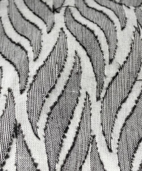 mizuiro-ind（ミズイロインド）mizuiro-ind (ミズイロインド) カットジャガードハーフスリーブシャツ ブラック サイズ:下記参照の古着・服飾アイテム