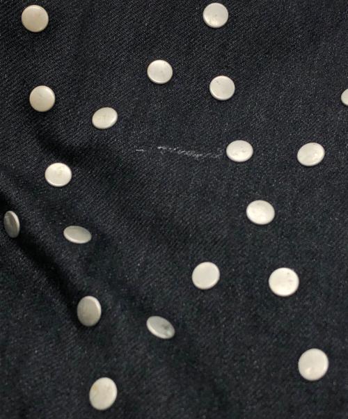 KIDILL（キディル）KIDILL (キディル) Denim Pants with Studded Decoration ブラック サイズ:44の古着・服飾アイテム