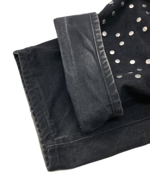 KIDILL（キディル）KIDILL (キディル) Denim Pants with Studded Decoration ブラック サイズ:44の古着・服飾アイテム