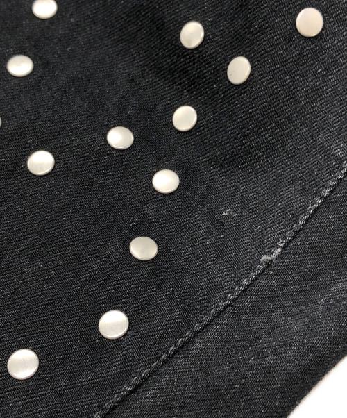 KIDILL（キディル）KIDILL (キディル) Denim Pants with Studded Decoration ブラック サイズ:44の古着・服飾アイテム