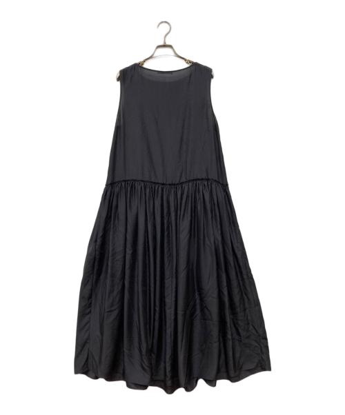 GALLARDA GALANTE（ガリャルダガランテ）GALLARDA GALANTE (ガリャルダガランテ) シルクハブタエ ウエストギャザーワンピース ブラック サイズ:Fの古着・服飾アイテム