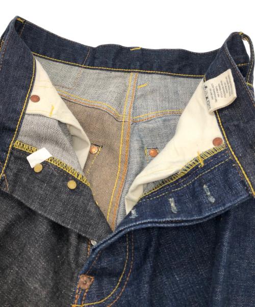 EVISU（エヴィス）EVISU (エヴィス) かもめプリントバイカラーデニムパンツ インディゴ サイズ:29×34の古着・服飾アイテム