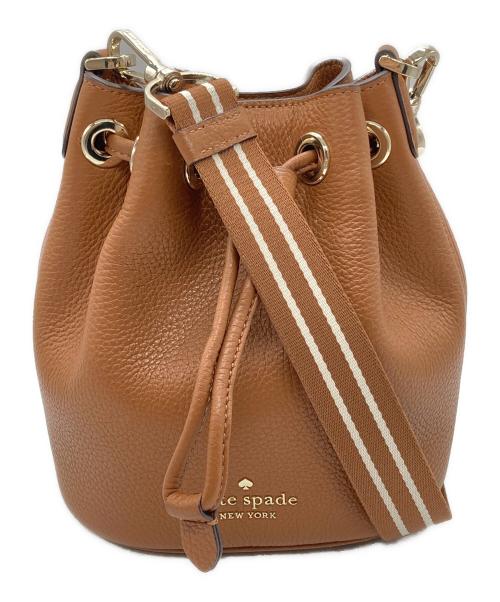 Kate Spade（ケイトスペード）Kate Spade (ケイトスペード) 巾着ショルダーバッグ ベージュの古着・服飾アイテム