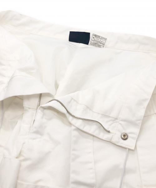 GS（ジーエス）GS (ジーエス) 編み込みテクノカーゴパンツ ホワイト サイズ:Mの古着・服飾アイテム