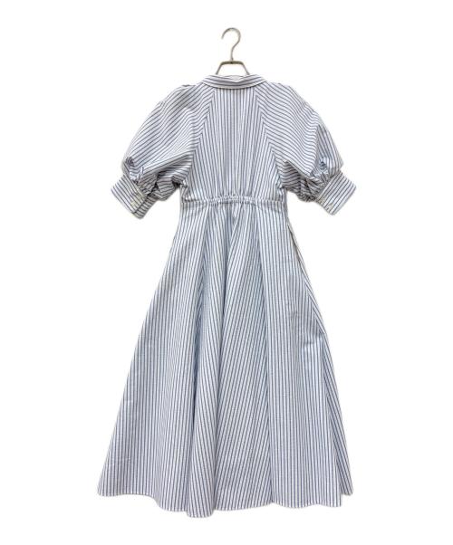 HER LIP TO（ハーリップトゥ）Her lip to (ハーリップトゥ) Volume Sleeve Stripe Dress ネイビー サイズ:Sの古着・服飾アイテム