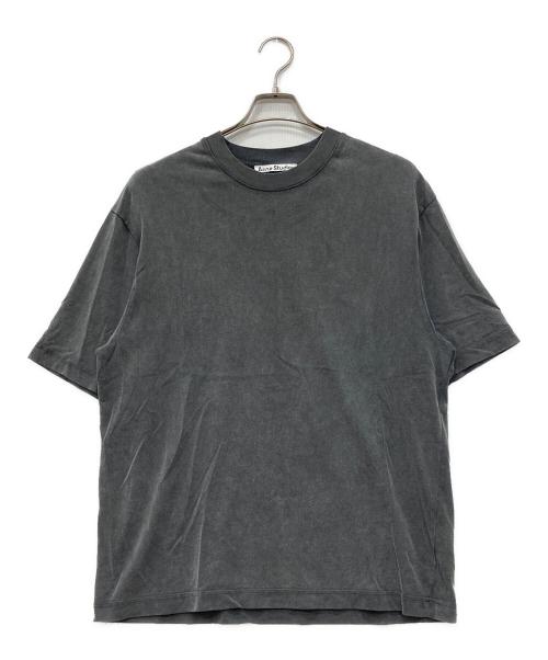 Acne studios（アクネ ストゥディオス）ACNE STUDIOS (アクネ ストゥディオス) クルーネックTシャツ - リラックスフィット フェイデッドブラック サイズ:Sの古着・服飾アイテム