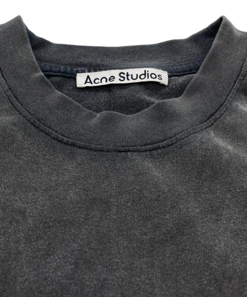 Acne studios（アクネ ストゥディオス）ACNE STUDIOS (アクネ ストゥディオス) クルーネックTシャツ - リラックスフィット フェイデッドブラック サイズ:Sの古着・服飾アイテム