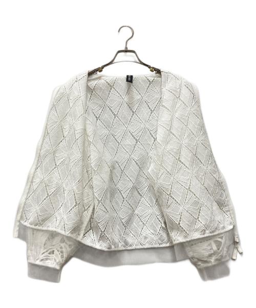 AULA AILA（アウラアイラ）AULA AILA (アウラアイラ) LOOSE LACE SHIRT ホワイトの古着・服飾アイテム