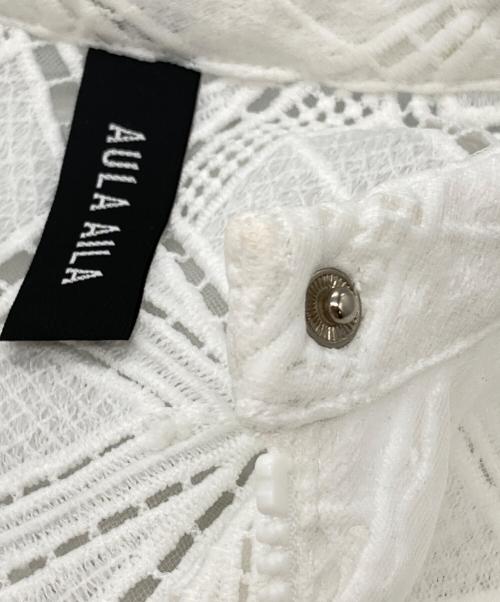 AULA AILA（アウラアイラ）AULA AILA (アウラアイラ) LOOSE LACE SHIRT ホワイトの古着・服飾アイテム