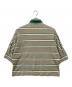 45rpm (45アールピーエム) ボーダー天竺のドルマンポロシャツ グリーン：13000円