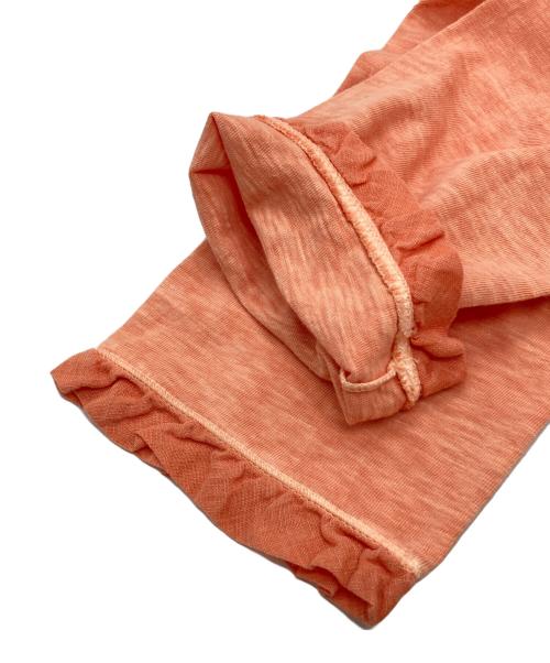 45rpm（45アールピーエム）45rpm (45アールピーエム) 天竺の四角ヘンリーネックTシャツ（草木染め） オレンジ サイズ:3の古着・服飾アイテム