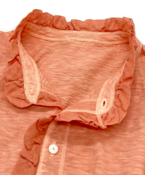 45rpm（45アールピーエム）45rpm (45アールピーエム) 天竺の四角ヘンリーネックTシャツ（草木染め） オレンジ サイズ:3の古着・服飾アイテム