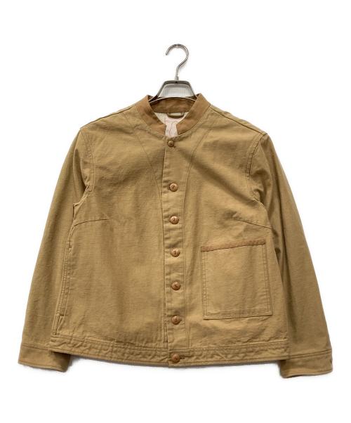 Pal'las Palace（パラスパレス）Pal'las Palace (パラスパレス) ラフィバックチノスタンド襟ジャケット ブラウン サイズ:3の古着・服飾アイテム