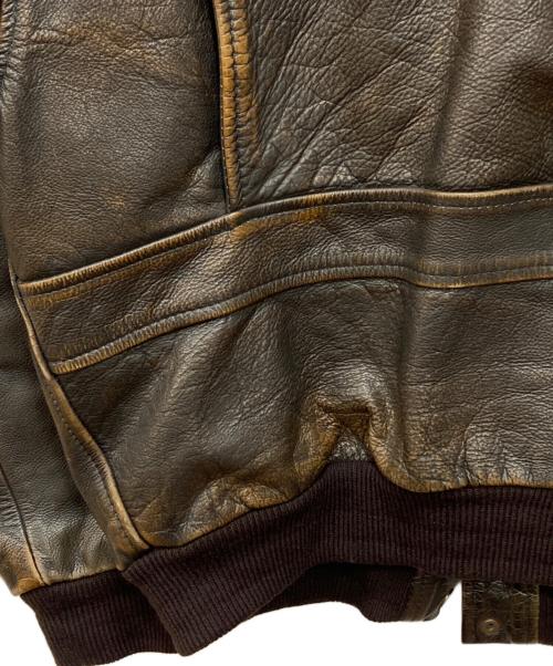 Mac Douglas（マックダグラス）Mac Douglas (マックダグラス) A-2フライトレザージャケット ブラウン サイズ:Mの古着・服飾アイテム