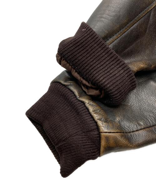 Mac Douglas（マックダグラス）Mac Douglas (マックダグラス) A-2フライトレザージャケット ブラウン サイズ:Mの古着・服飾アイテム