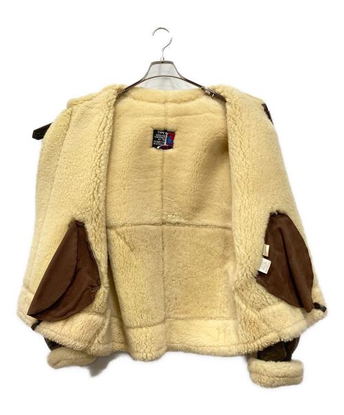 Schott（ショット）Schott (ショット) B-3ムートンジャケット ブラウン サイズ:Mの古着・服飾アイテム