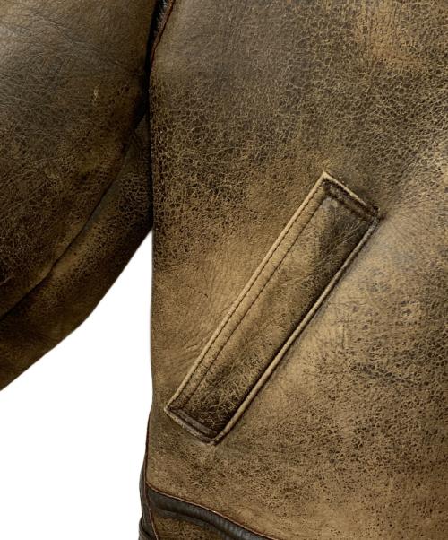 Schott（ショット）Schott (ショット) B-3ムートンジャケット ブラウン サイズ:Mの古着・服飾アイテム