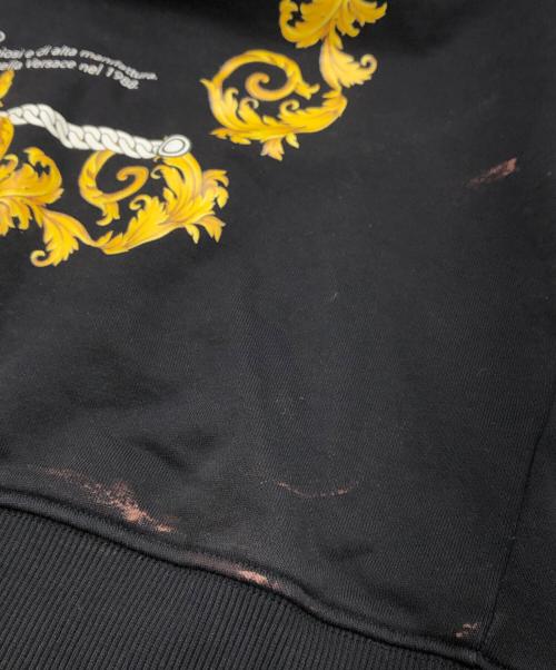 VERSACE JEANS COUTURE（ヴェルサーチ ジーンズクチュール）VERSACE JEANS COUTURE (ヴェルサーチ ジーンズクチュール) クルーネックスウェット ブラック サイズ:Lの古着・服飾アイテム