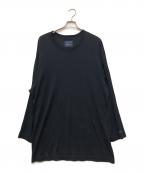 REGULATION Yohji Yamamotoレギュレーションヨウジヤマモト）の古着「デザインカットソー」｜ブラック