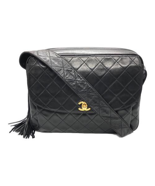 CHANEL（シャネル）CHANEL (シャネル) タッセルマトラッセフラップショルダーバッグ ブラック サイズ:下記参照の古着・服飾アイテム