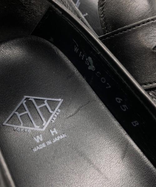 W.H（ダブルエイチ）W.H (ダブルエイチ) ローファー ブラック サイズ:6.5の古着・服飾アイテム