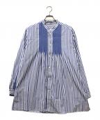 KUONクオン）の古着「Reversible Pleated Shirt」｜ネイビー