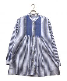 KUON（クオン）の古着「Reversible Pleated Shirt」｜ネイビー