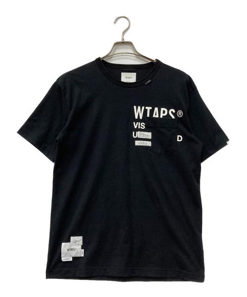 WTAPS（ダブルタップス）WTAPS (ダブルタップス) ロゴプリントポケットTシャツ ブラック サイズ:1の古着・服飾アイテム