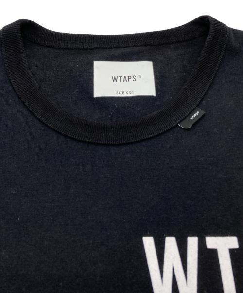 WTAPS（ダブルタップス）WTAPS (ダブルタップス) ロゴプリントポケットTシャツ ブラック サイズ:1の古着・服飾アイテム
