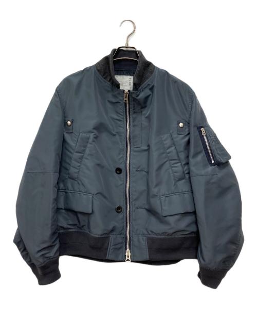 sacai（サカイ）sacai (サカイ) Nylon Twill Jacket グレー サイズ:1の古着・服飾アイテム