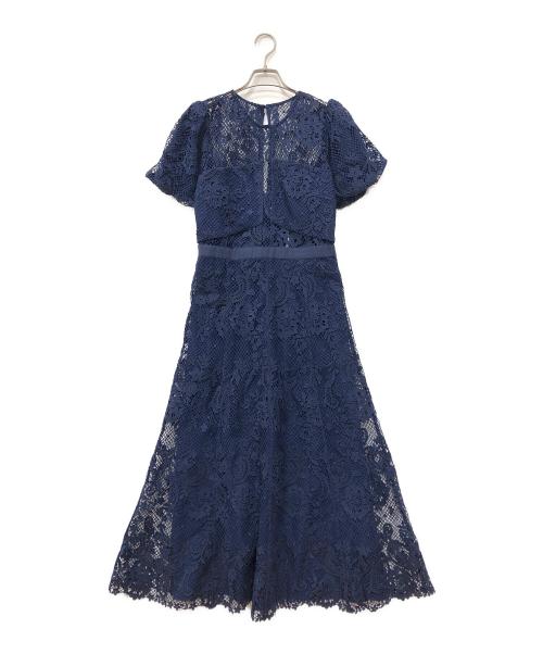 SELF PORTRAIT（セルフ ポートレイト）SELF PORTRAIT (セルフ ポートレイト) Navy Lace Midi Dress ネイビー サイズ:12の古着・服飾アイテム