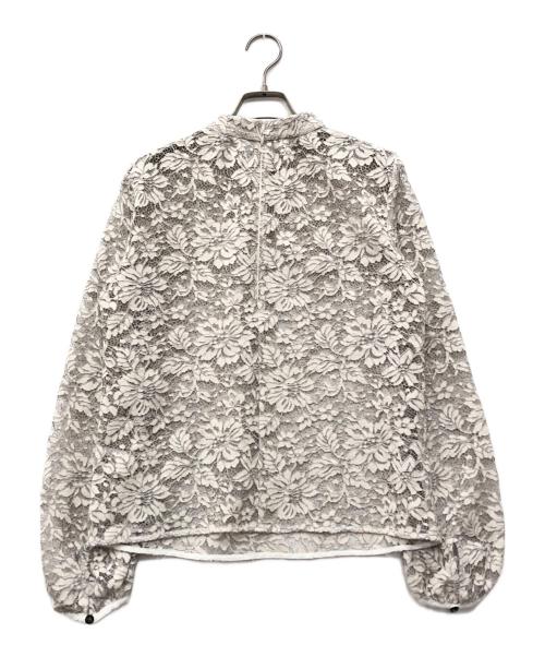 Pinky & Dianne（ピンキーアンドダイアン）Pinky & Dianne (ピンキーアンドダイアン) コードレーススタンドブラウス ホワイト サイズ:38の古着・服飾アイテム