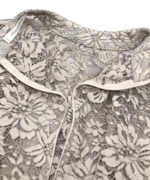 Pinky & Dianne（ピンキーアンドダイアン）Pinky & Dianne (ピンキーアンドダイアン) コードレーススタンドブラウス ホワイト サイズ:38の古着・服飾アイテム