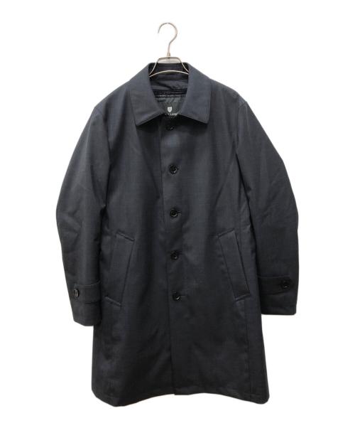 BLACK LABEL CRESTBRIDGE（ブラックレーベル クレストブリッジ）BLACK LABEL CRESTBRIDGE (ブラックレーベル クレストブリッジ) テクニカルウールシャークスキンステンカラーコート ネイビー サイズ:Mの古着・服飾アイテム