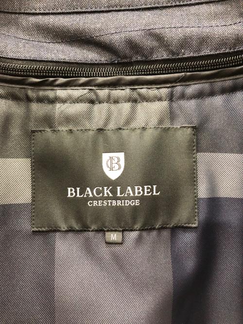 BLACK LABEL CRESTBRIDGE（ブラックレーベル クレストブリッジ）BLACK LABEL CRESTBRIDGE (ブラックレーベル クレストブリッジ) テクニカルウールシャークスキンステンカラーコート ネイビー サイズ:Mの古着・服飾アイテム
