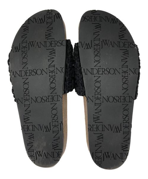 J.W.ANDERSON（ジェイダブリューアンダーソン）J.W.ANDERSON (ジェイダブリューアンダーソン) レザー スライドサンダル ブラック サイズ:SIZE40の古着・服飾アイテム