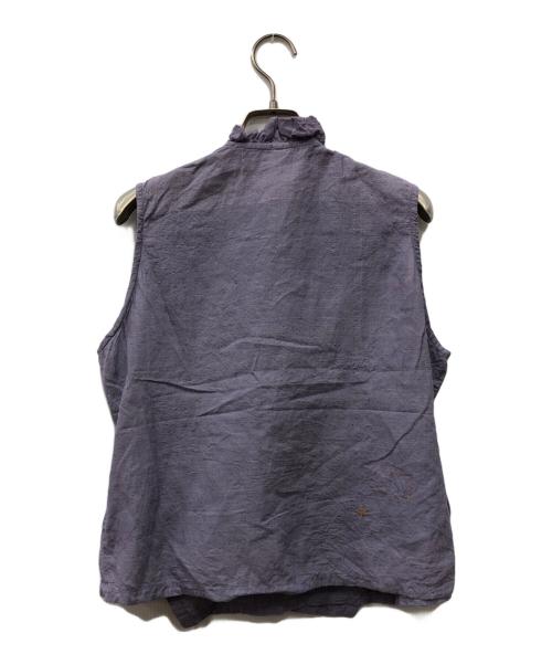 45R（フォーティファイブ・アール）45R (フォーティファイブ・アール) インドカディのLeiLeiノースリーブトップ パープル サイズ:FREEの古着・服飾アイテム