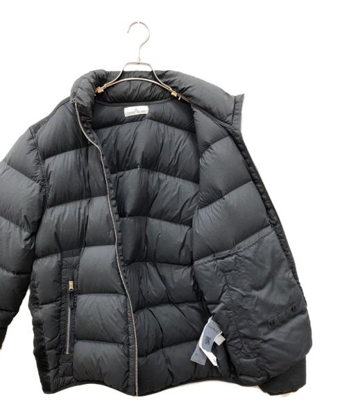 STONE ISLAND（ストーンアイランド）STONE ISLAND (ストーンアイランド) ナイロンサテン ガーメントダイ スタンドカラー ダウンジャケット ブラック サイズ:Lの古着・服飾アイテム