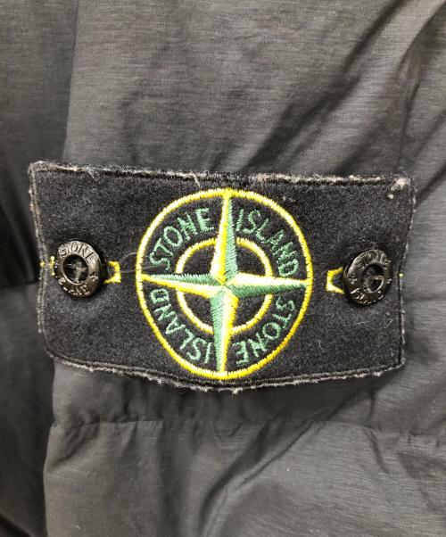 STONE ISLAND（ストーンアイランド）STONE ISLAND (ストーンアイランド) ナイロンサテン ガーメントダイ スタンドカラー ダウンジャケット ブラック サイズ:Lの古着・服飾アイテム
